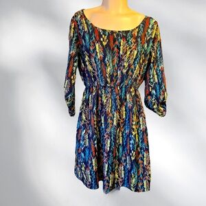 Sporano Multicolor Pattern  Dress -‎ Size Small